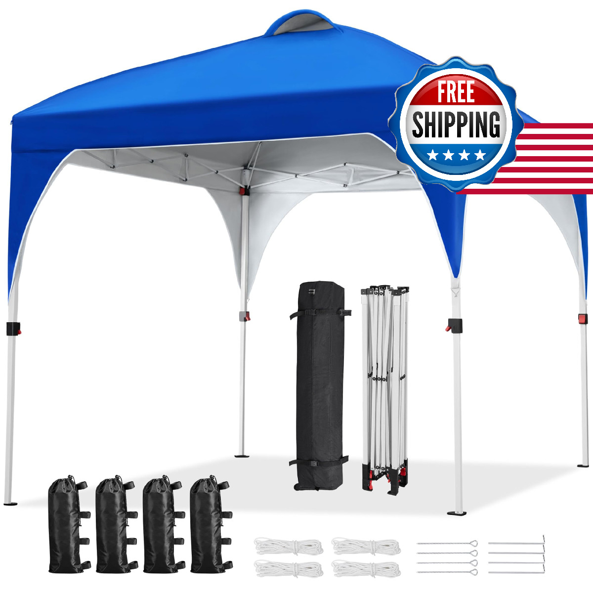Yaheetech 8x8 Pop Up Canopy Tent w/ Vent, Easy Setup, Instant Sun Shelter