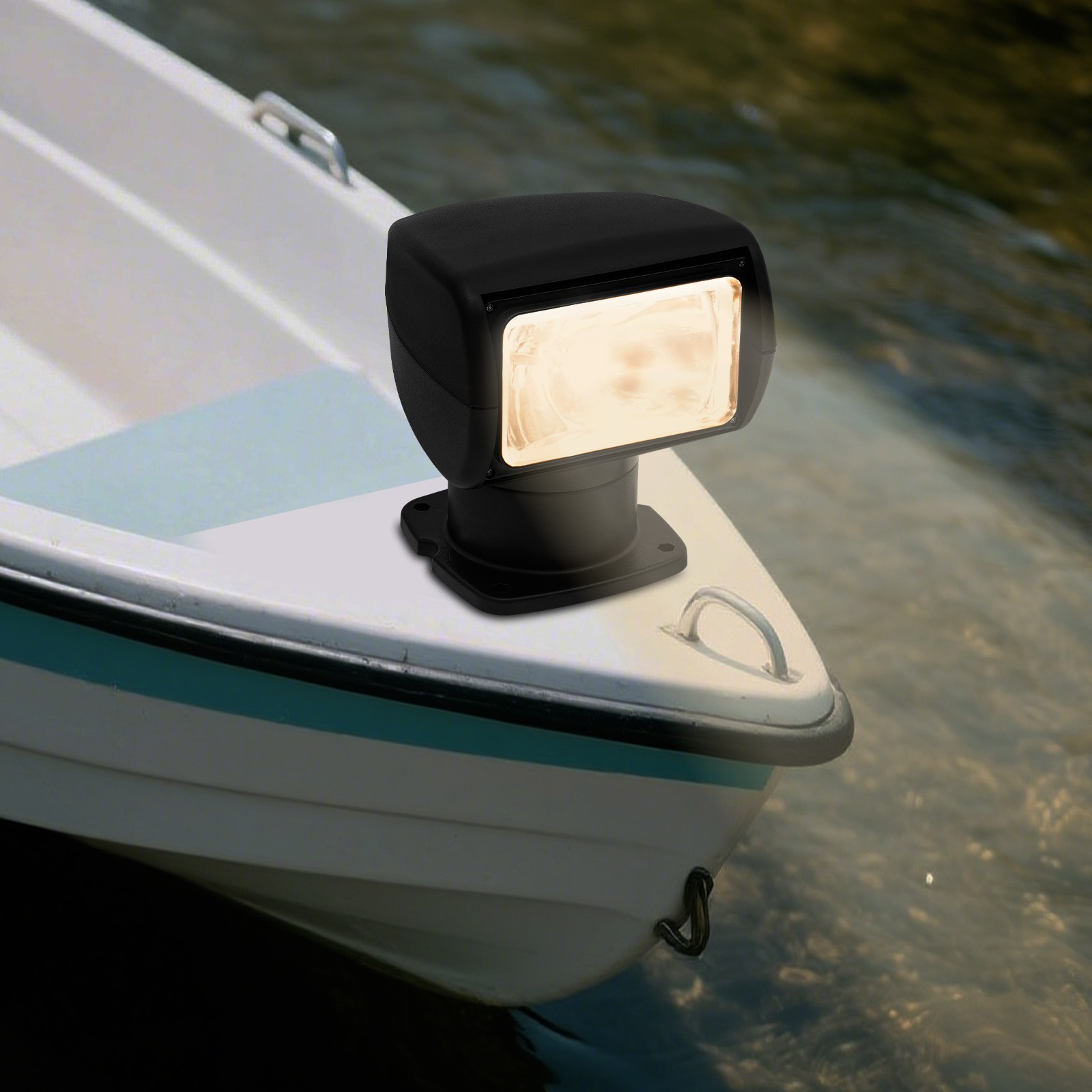 12V 100W Searchlight Boat Spotlight with Remote Control, Yacht Searchlight