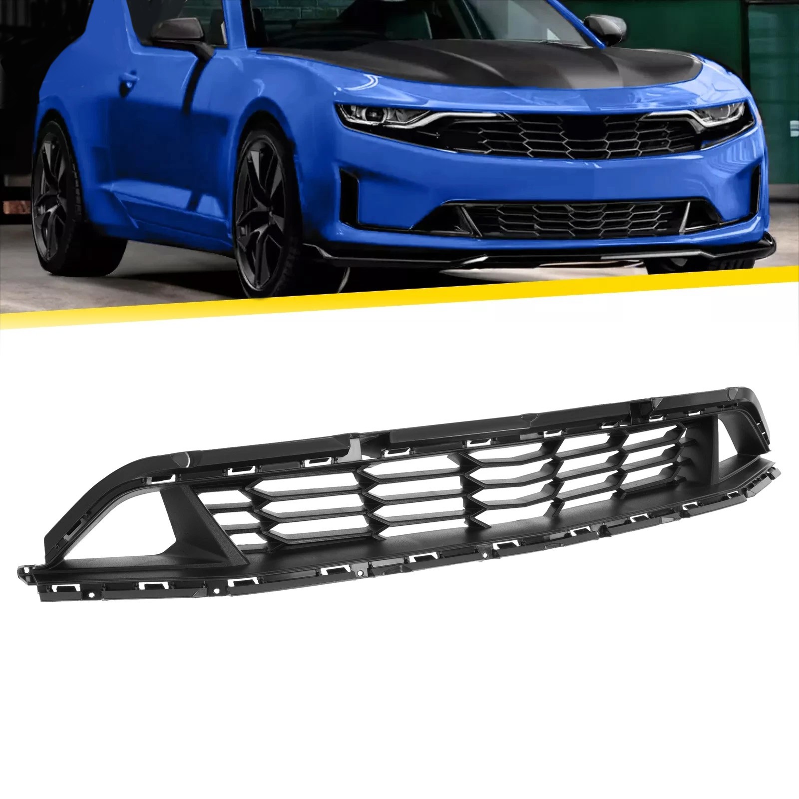 For Chevrolet Camaro LT LS 2019-2024 2020 Black Front Lower Grille For 84112283