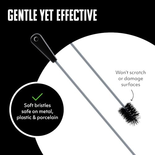 Brushtech 48" Extra Long Super Flexible Drain Brush - Long Pipe Cleaning Brush