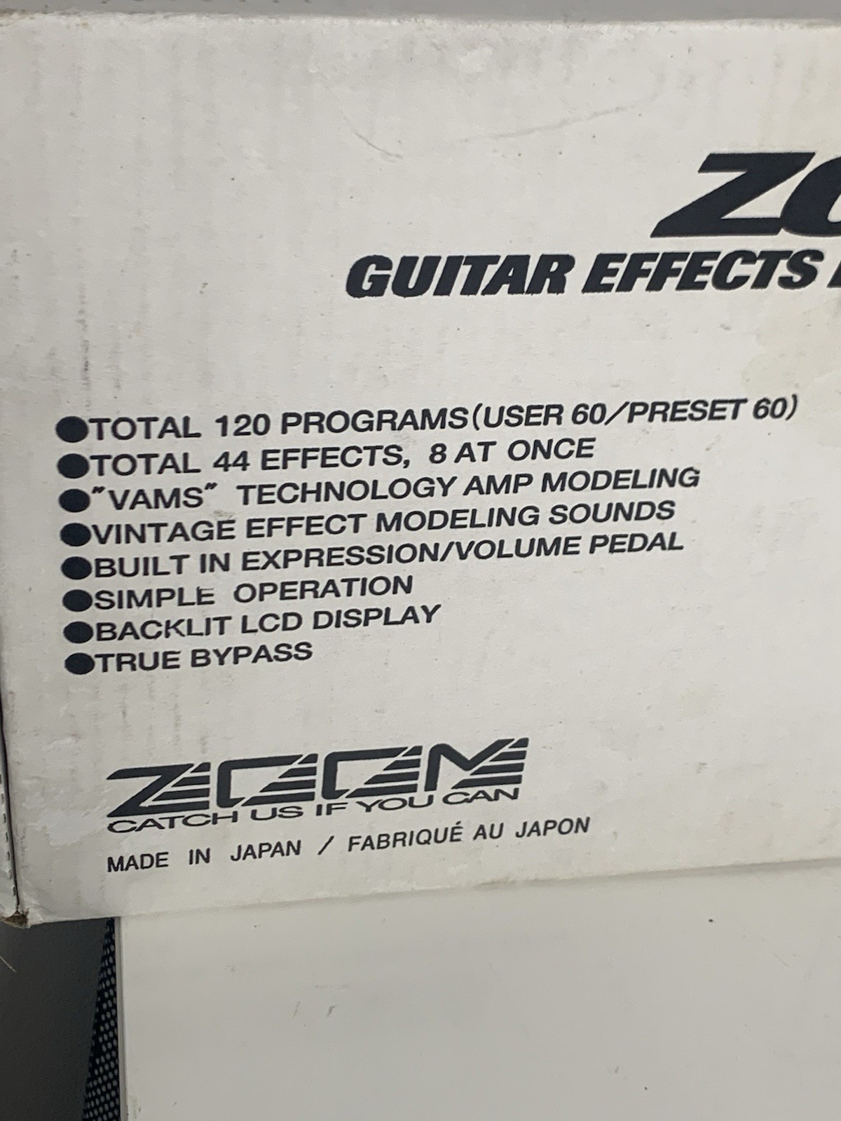 Zoom GFX-4 guitar effects processor packaged in its original white Box