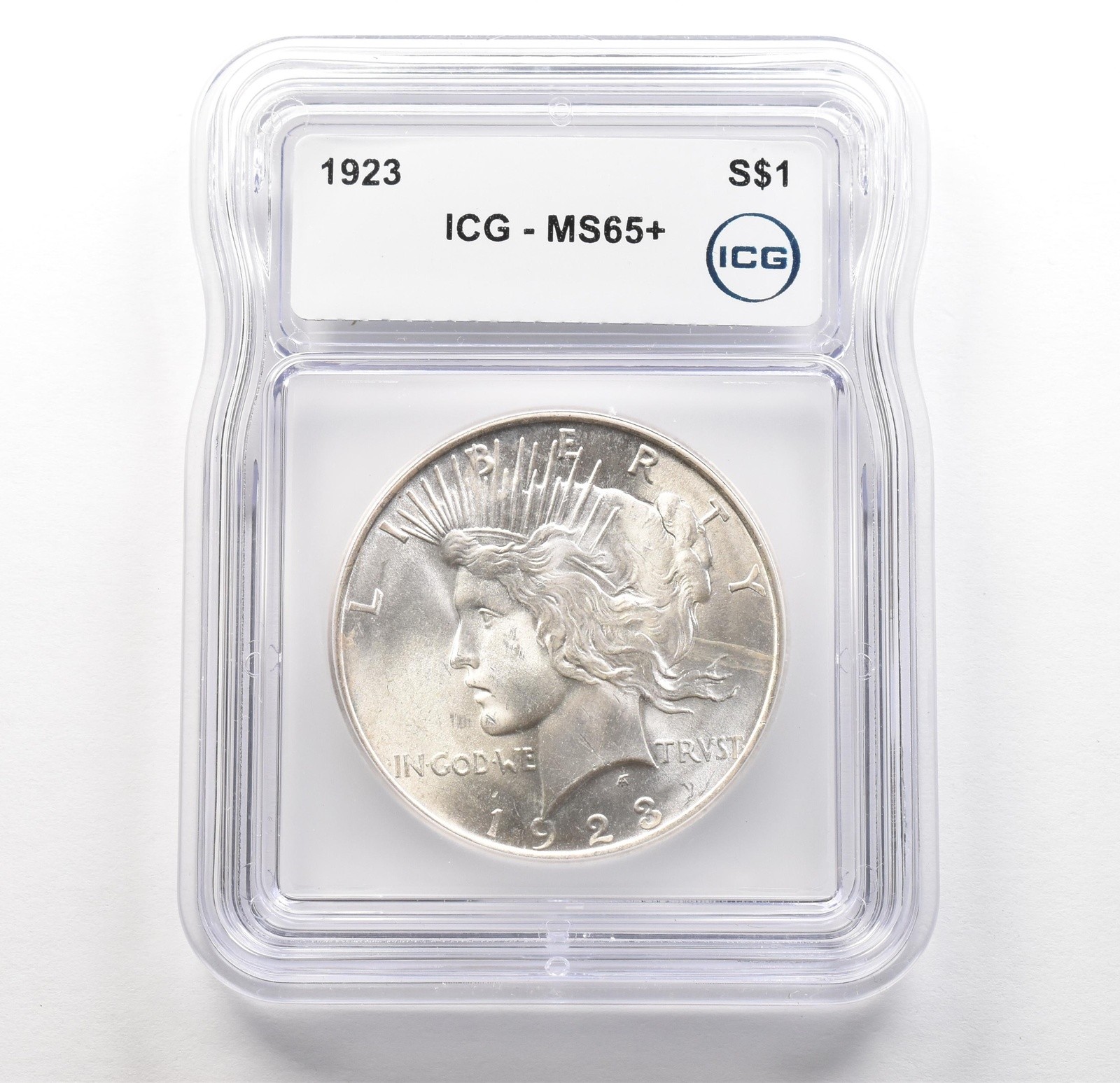 1923 Peace Silver Dollar MS65+ ICG *6236