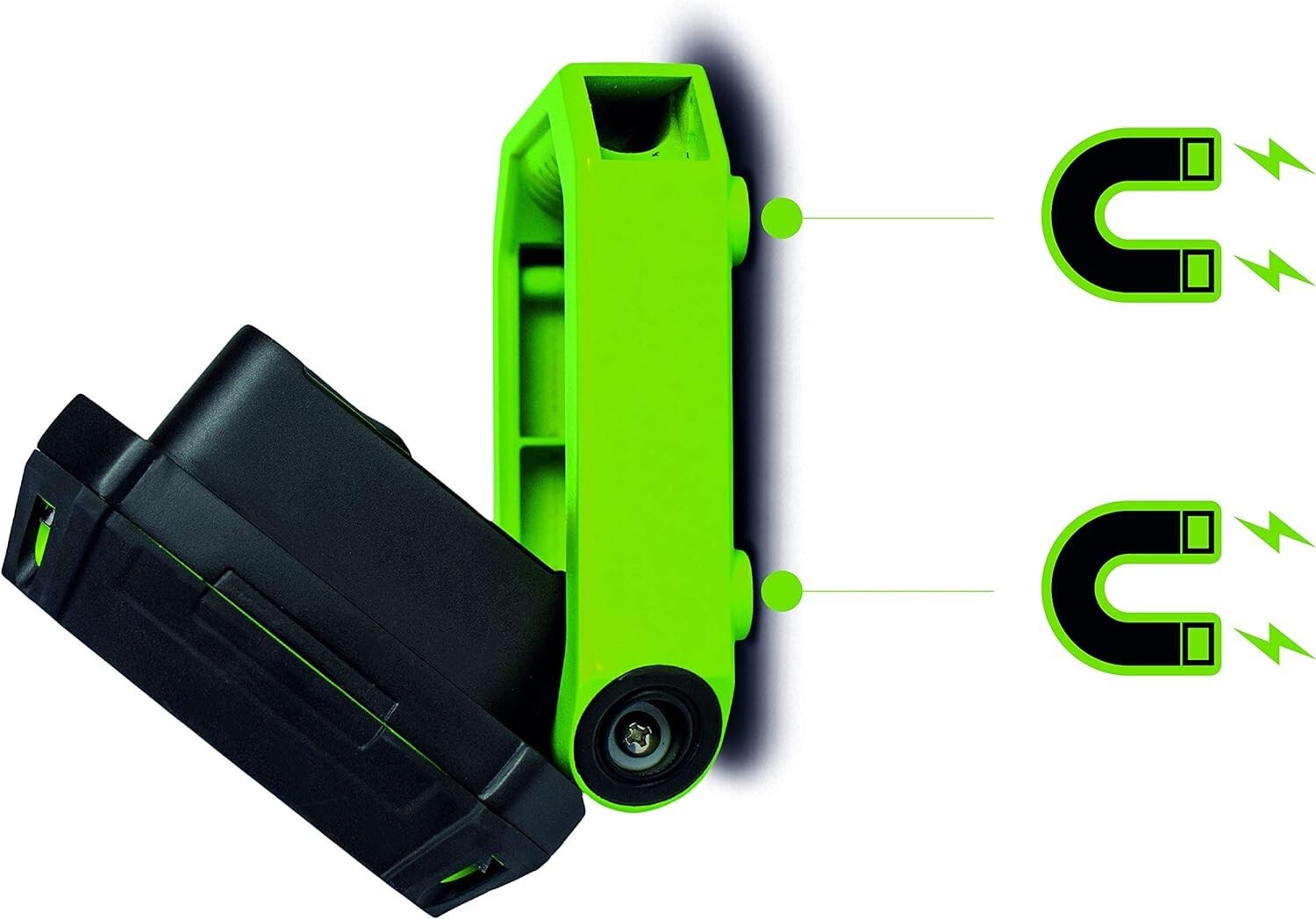 Magnetic LED Work Light | Rechargeable by USB | Inspection Torch Lamp - Green