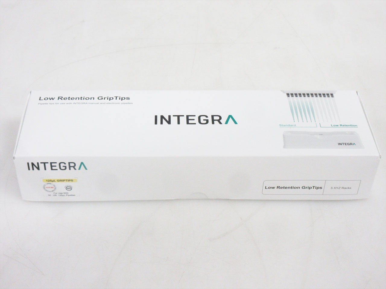 INTEGRA 6563 BOX 5 XYZ RACKS OF 384 TIP 125 uL STANDARD NON-STERILE PIPETTE TIPS