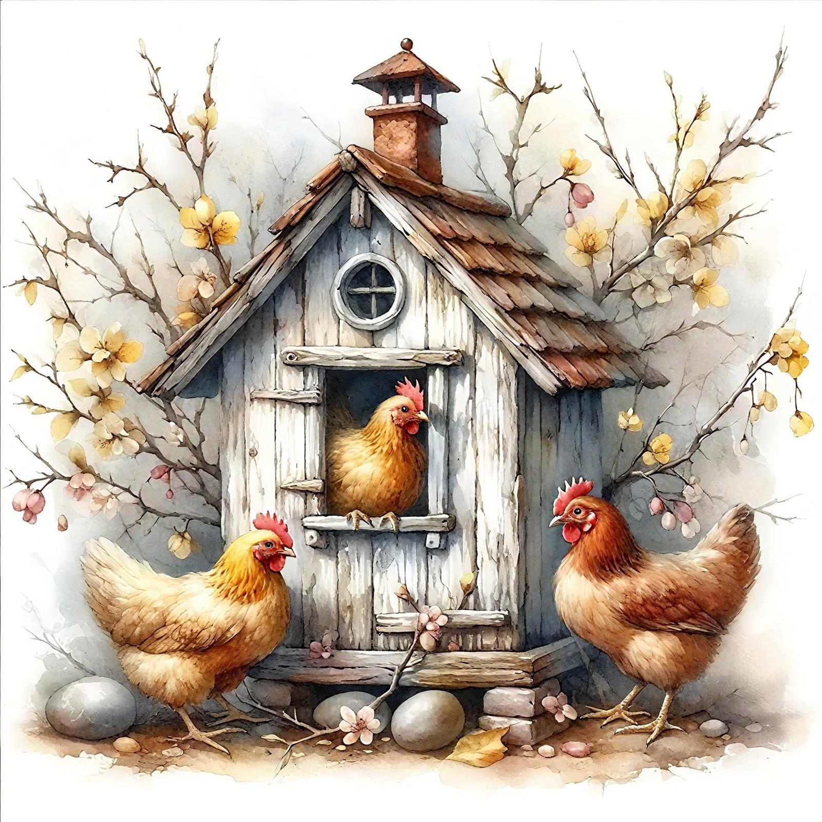 Diamond Art Kits for Adults, Chicken Diamond Painting Kits for Adults, 5D DIY Ro