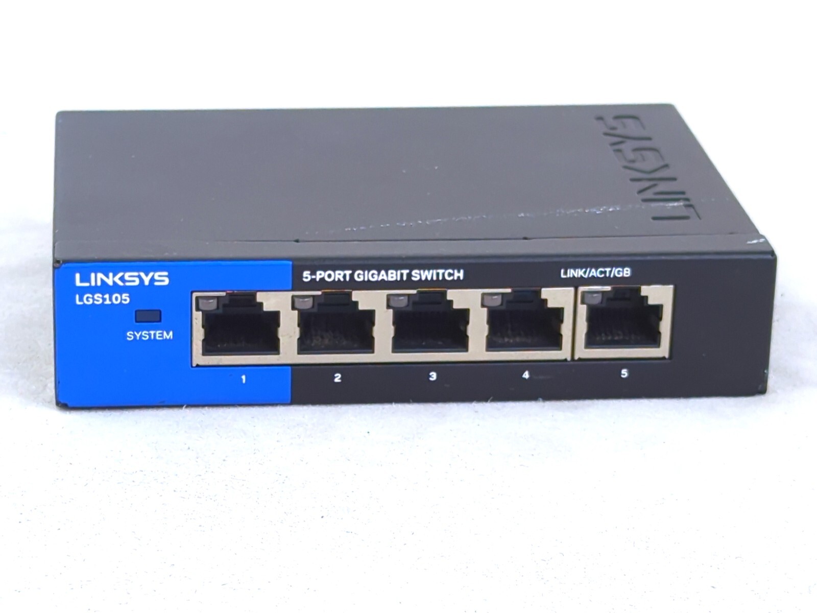 Linksys LGS105V2 5-Port GIGABIT SWITCH, 1000Mbps, NO POWER ADAPTER, Pre-Owned