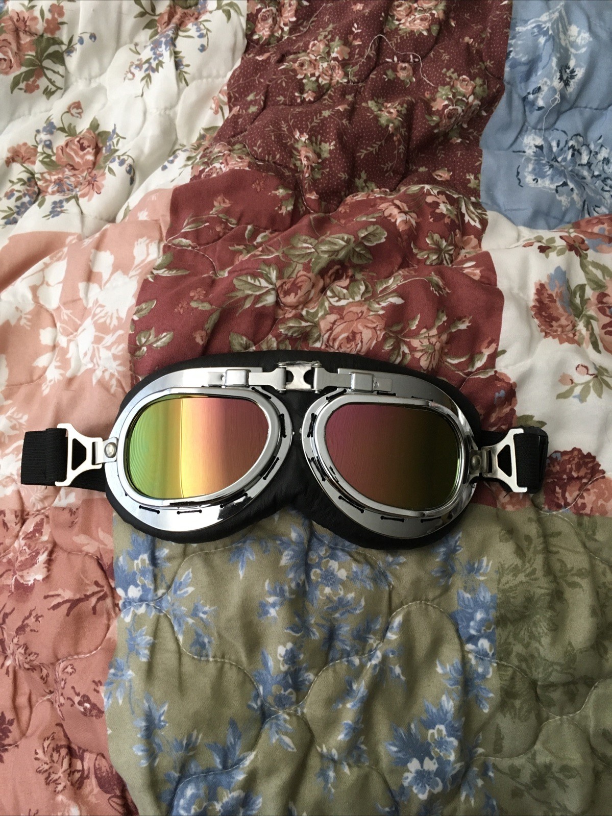 Motorcycle Vintage Goggles Pilot Aviator Style Cruiser Scooter Ou Color: Tinted