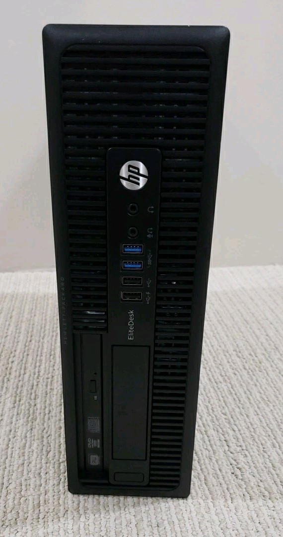 HP EliteDesk Computer 705G1SFF AMD A8 7600B 8GB Ram 500GB HD, Running Windows 10