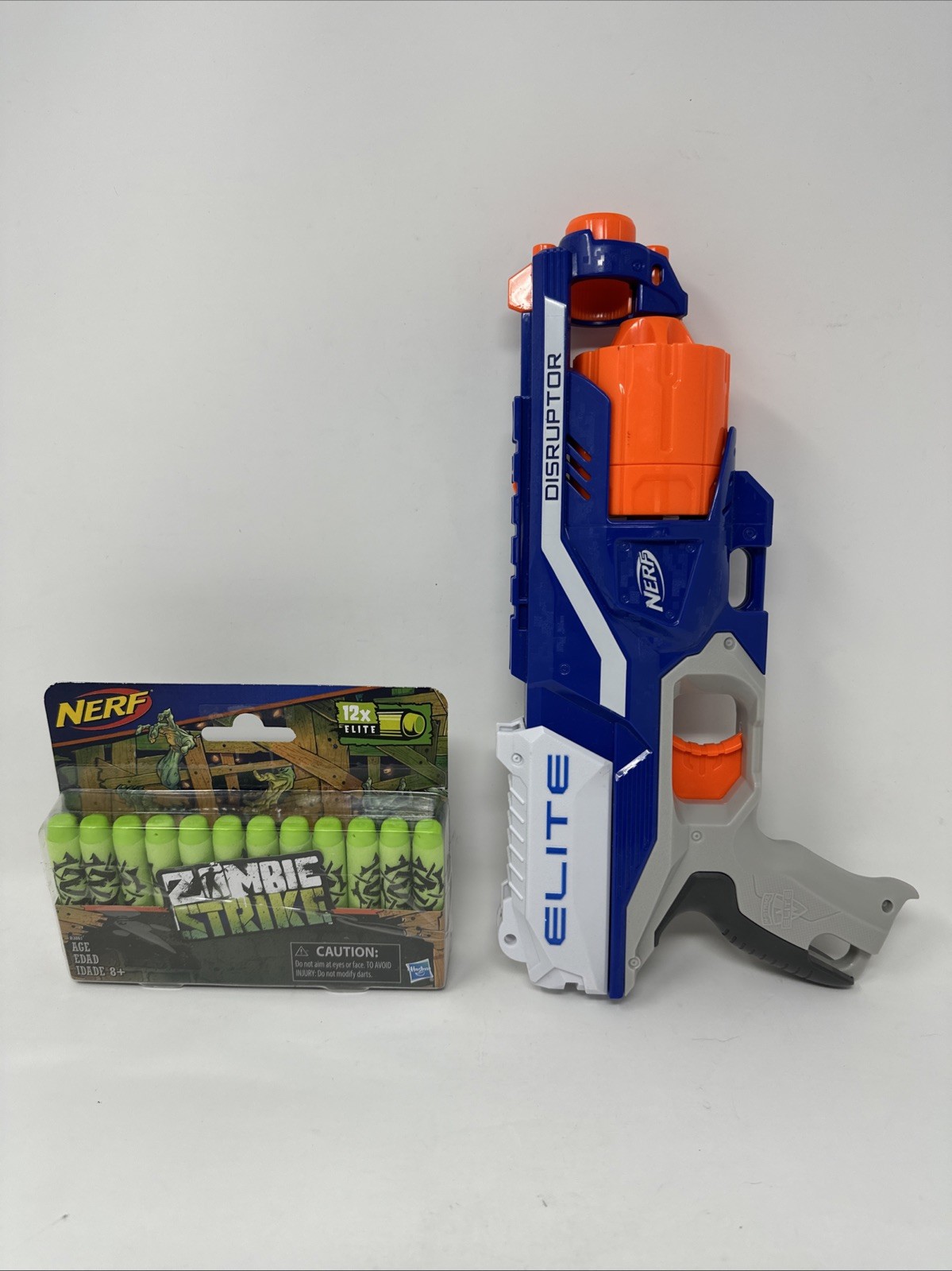 NERF Gun DISRUPTOR with 12 New Zombie Strike Foam Ammo Darts