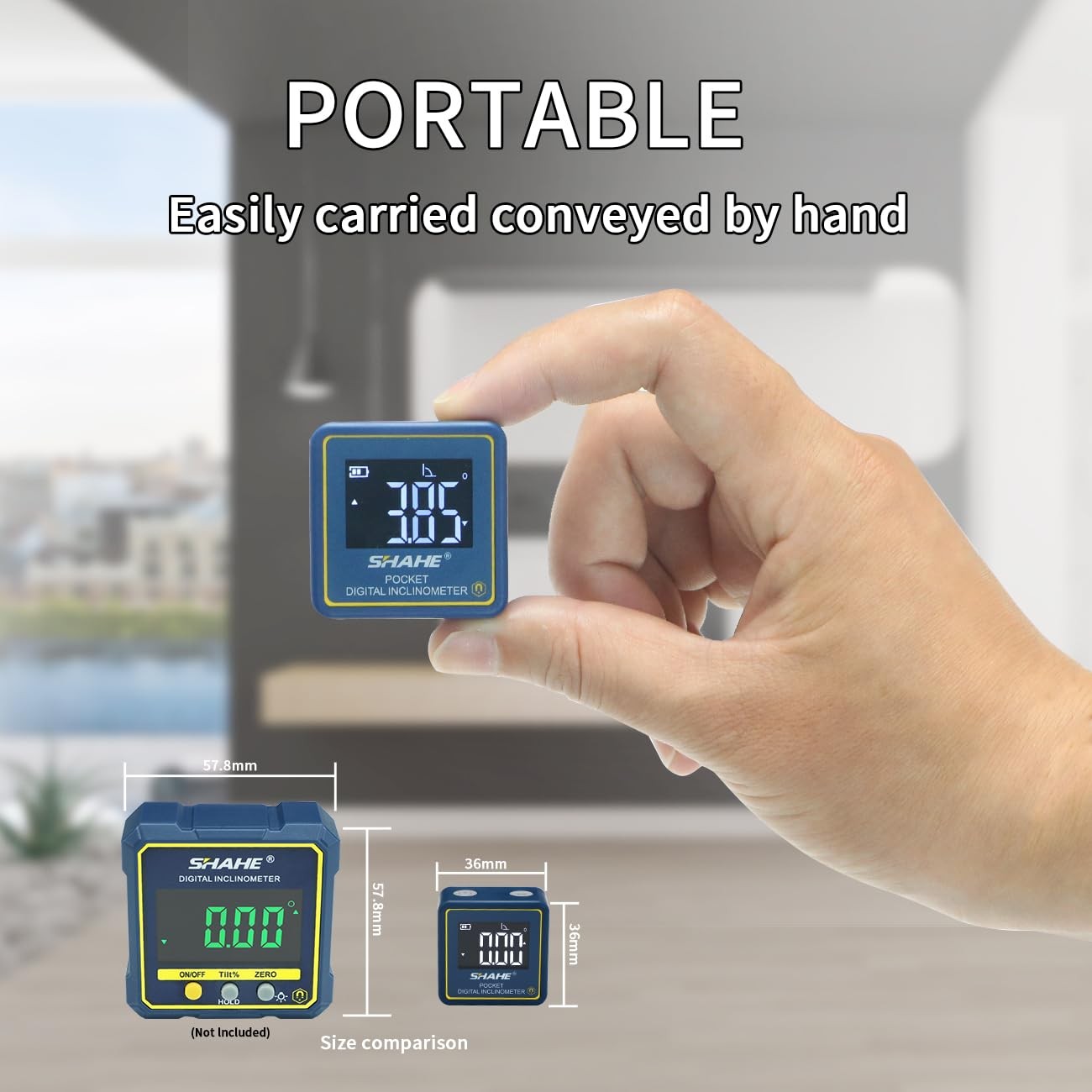 Small Digital Level Rechargeable Protractor Inclinometer Digital Angle Gauge ...