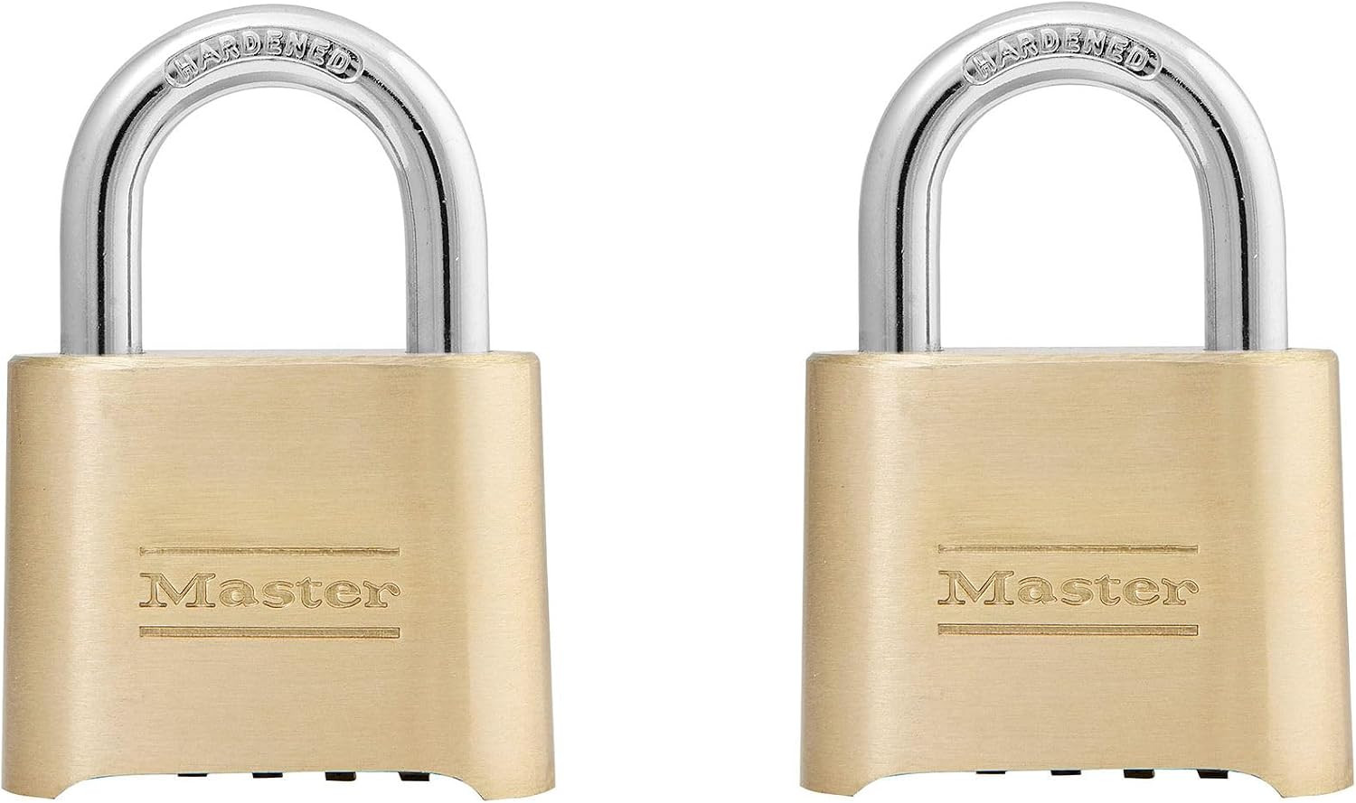 Master Lock Brass Combination Padlock for Indoor and Outdoor Use with Resettable