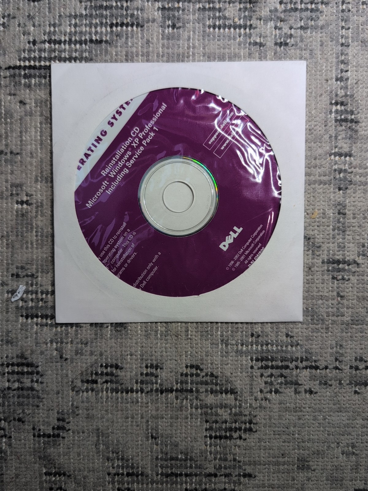 Dell Reinstallation CD Microsoft Windows XP Professional Service Pack 1