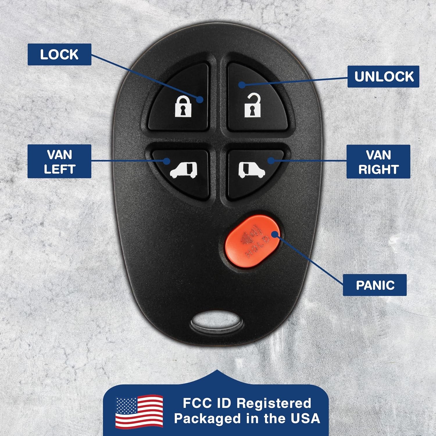 Keyless Entry Remote Control Key Fob for Sienna 2004-2020
