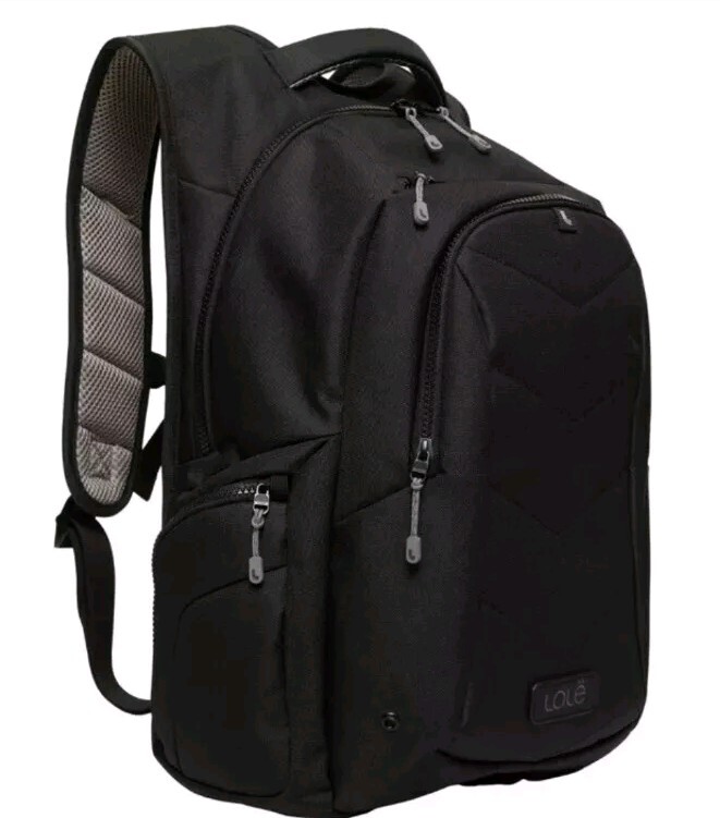 Lolë Quilted Nylon Backpack / Black/ New