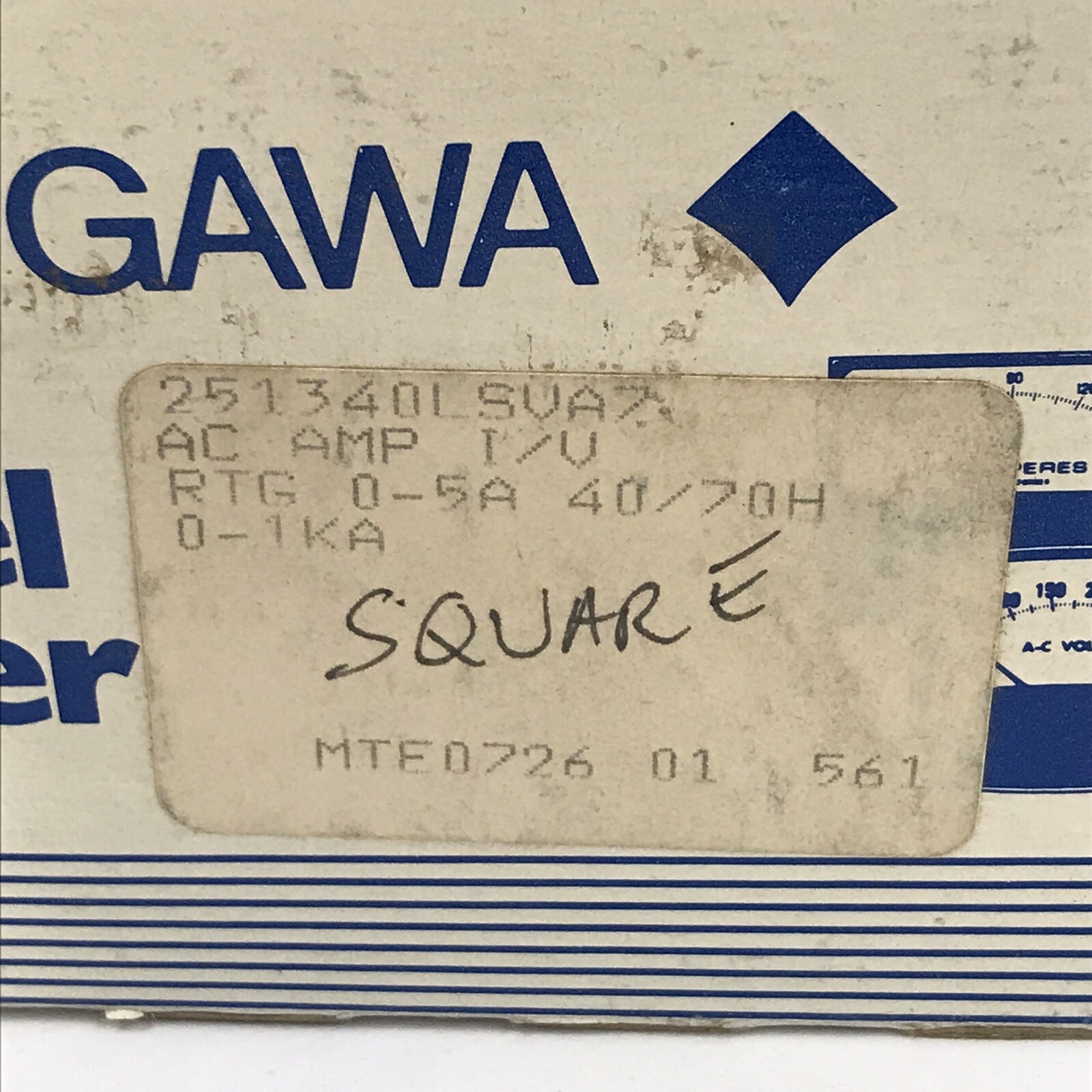 Yokogawa 251340LSVA7 Panel Meter A-C Kiloamperes Current Transformer~NEW~