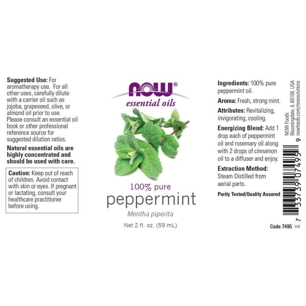 100 Pure Peppermint Essential Oil 2 Fl Oz Aromatherapy Energizing Scent