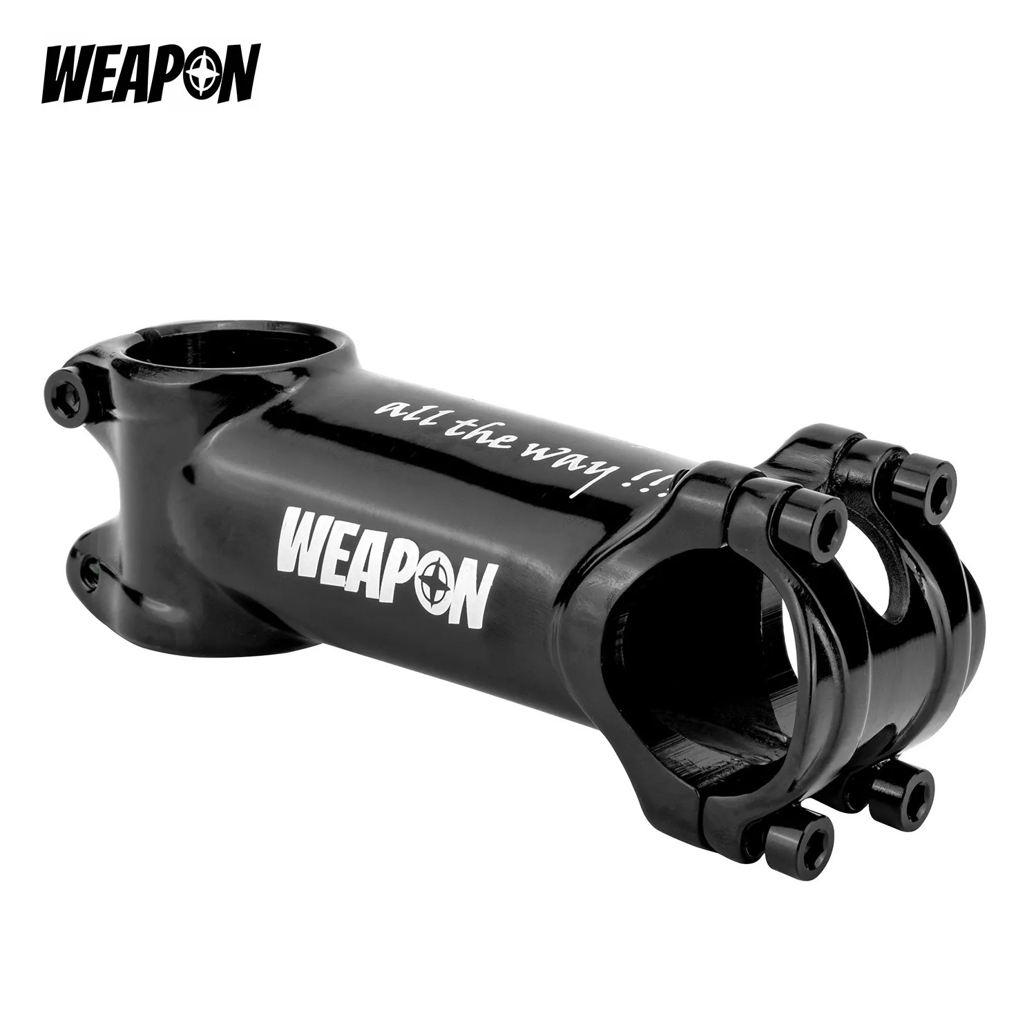 WEAPON Fixed Gear / Fixie Prolite AS07 Alloy Stem (Φ31.8mm / -7°/ 90mm Black)