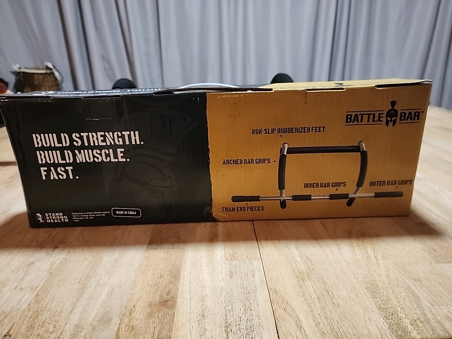 BATTLE BAR Pull Up Bar for Upper Body Workout Push Ups Strength Training
