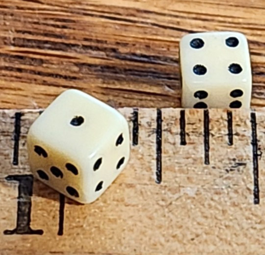 White Off-White Mini Micro Dice Set Craps RPG Dungeons & Dragons DND Board Games