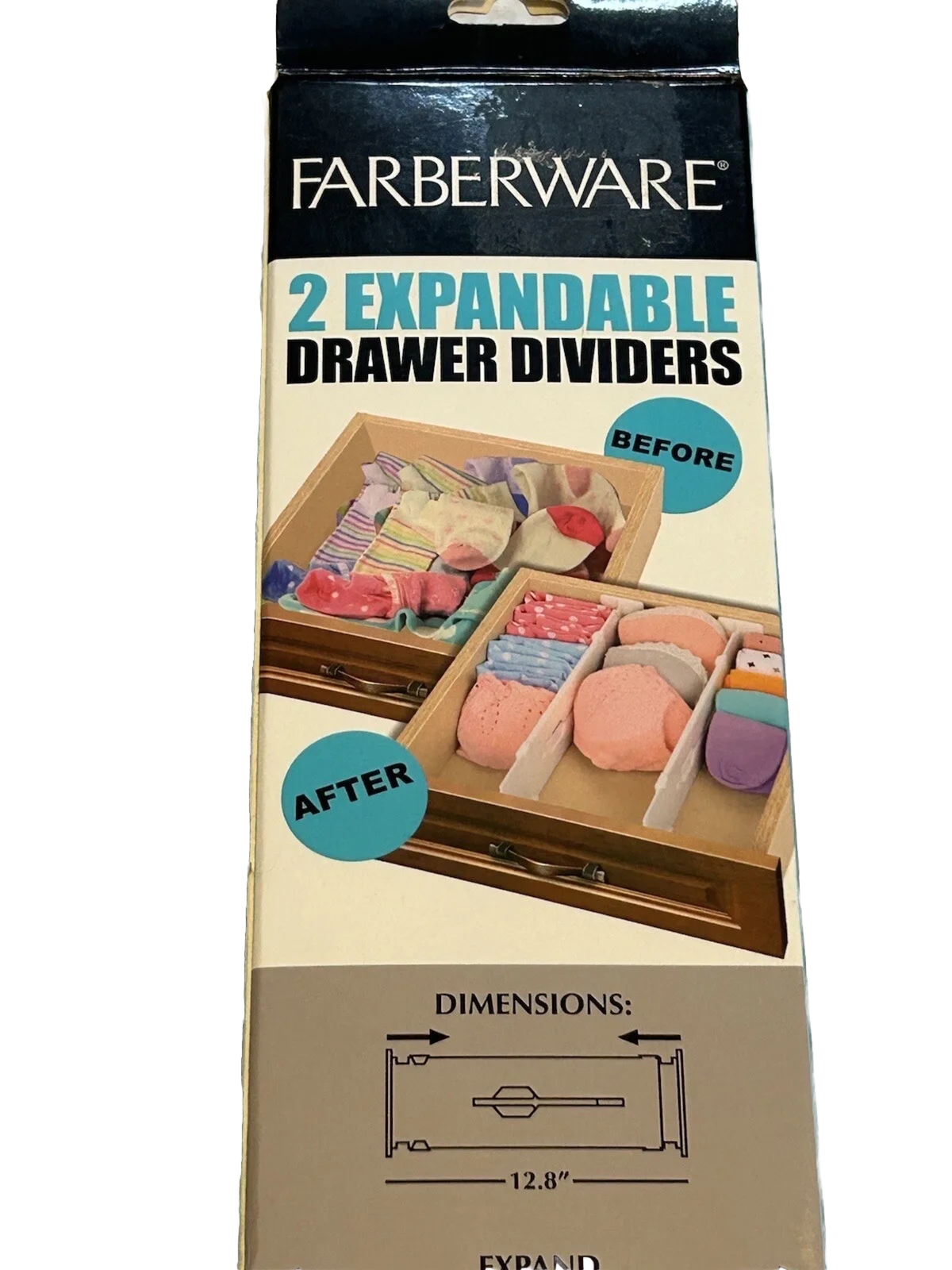 Farberware - NEW - 2 Expandable Drawer Dividers DIY Storage Organizer - NEW