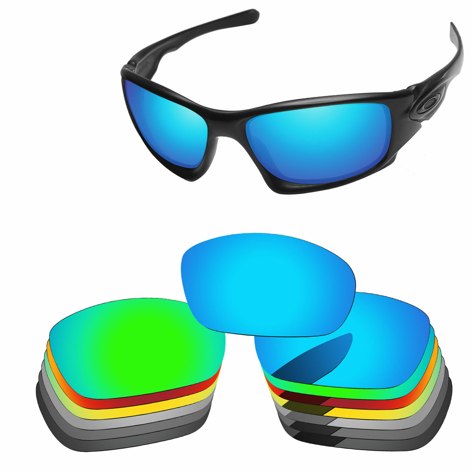 Lenslog Polarized Replacement Lenses For-Oakley Ten X OO9128 Multi-Options