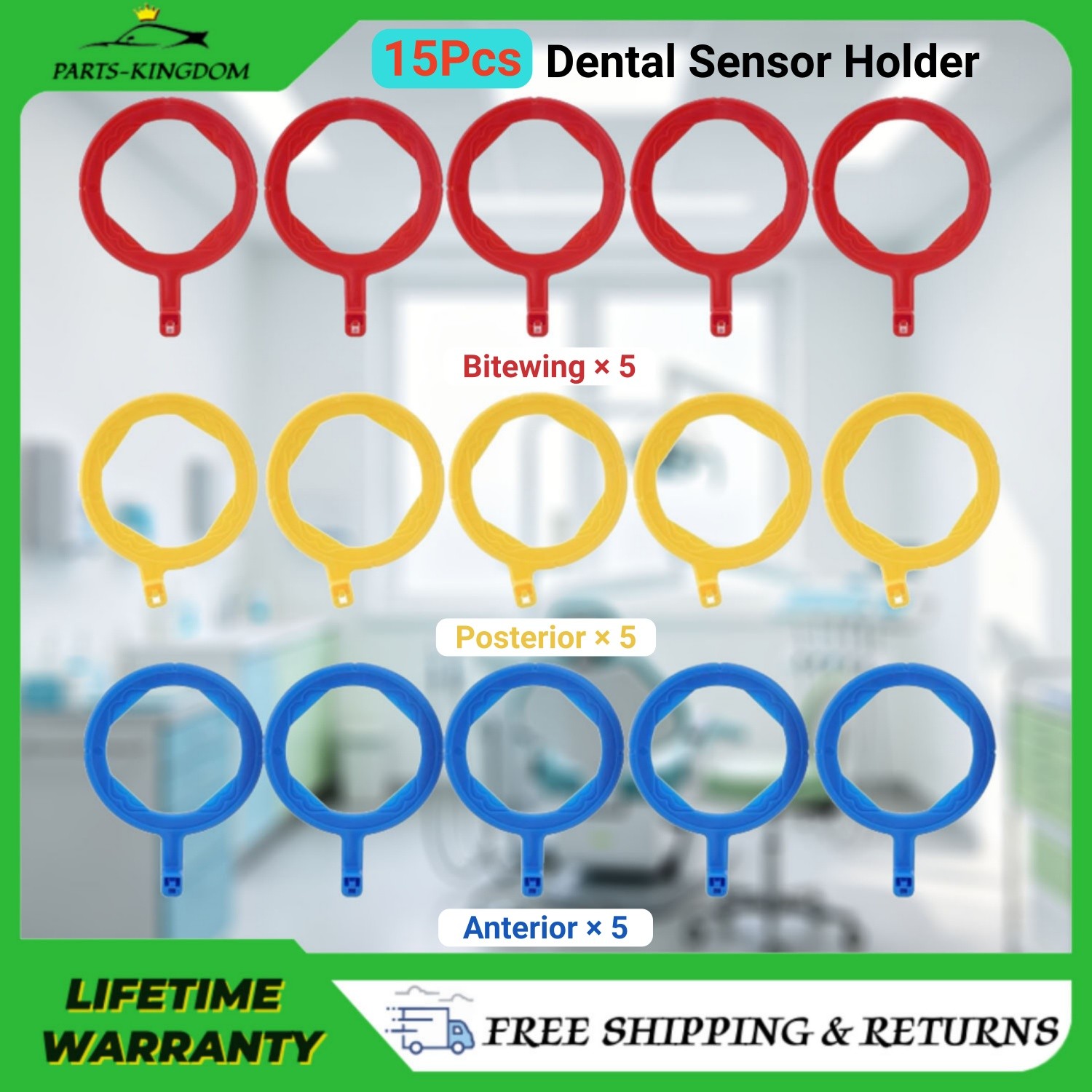 15Pcs Dental Sensor Holder Dental X-Ray Positioning Aiming Dental X-Ray Ring Kit