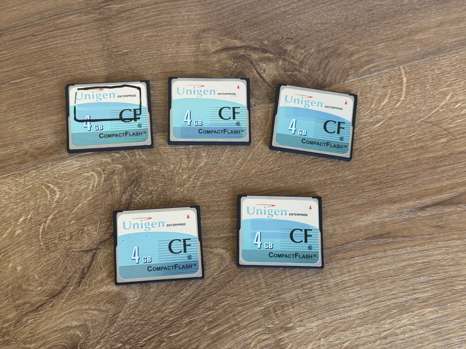 Lot of 5 - 4GB CF Compact Flash Memory Card Tested Works