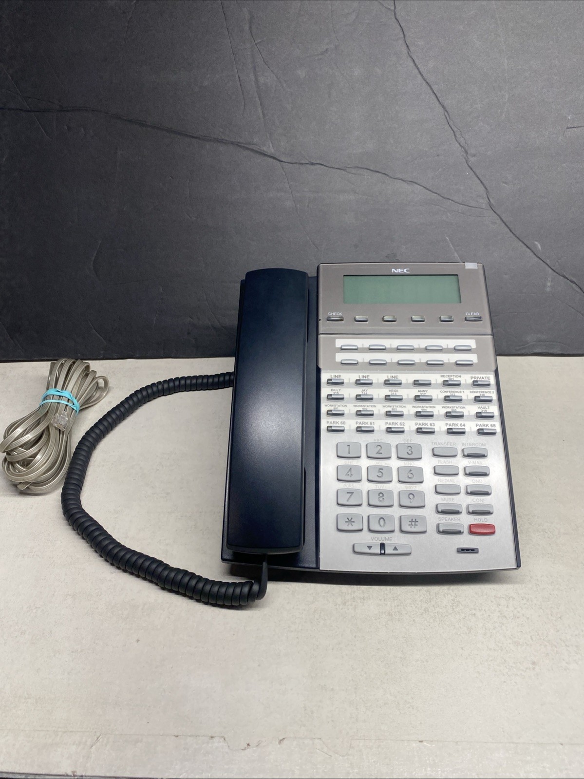 NEC DSX 34B BL Display TEL (BK) Business Office Phone Pre-owned