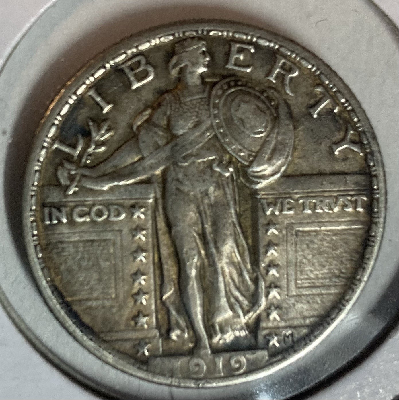 Beautiful 1919 Standing Liberty Quarter Silver  XF