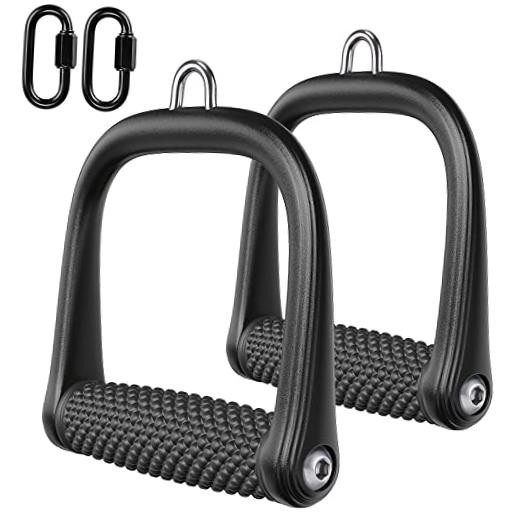 D Handle Cable Attachment, Cable Attachments for Gym, Non-Slip and Bump Pattern