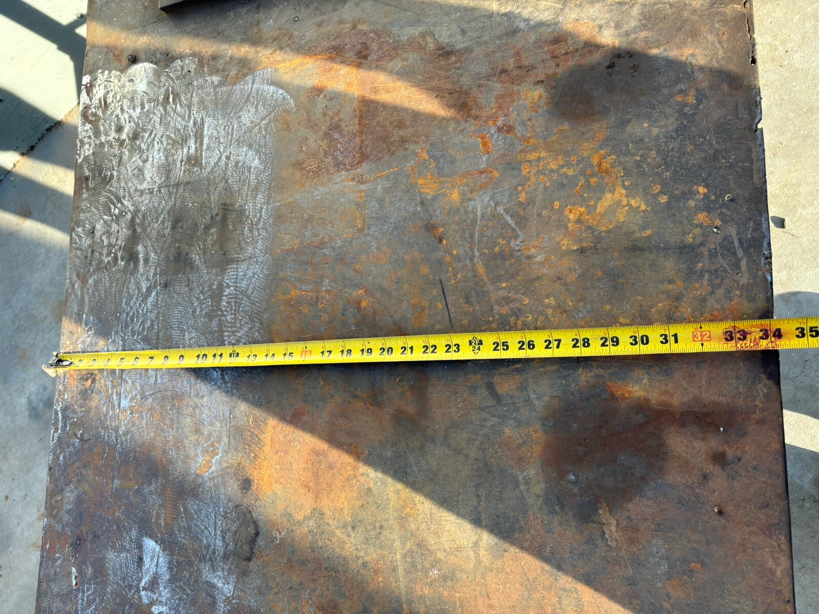 34" x 8' x 3/16" Thick Top Welding Fabrication Layout Table with Vise