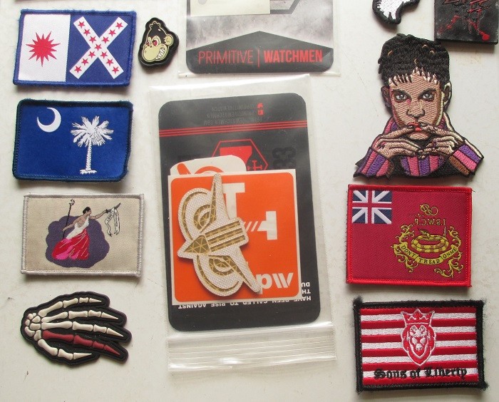 56 ASSORTED EDC MORALE PATCHES EMBROIDERED, PVC LASER CUT & PRINT HOOK & LOOP