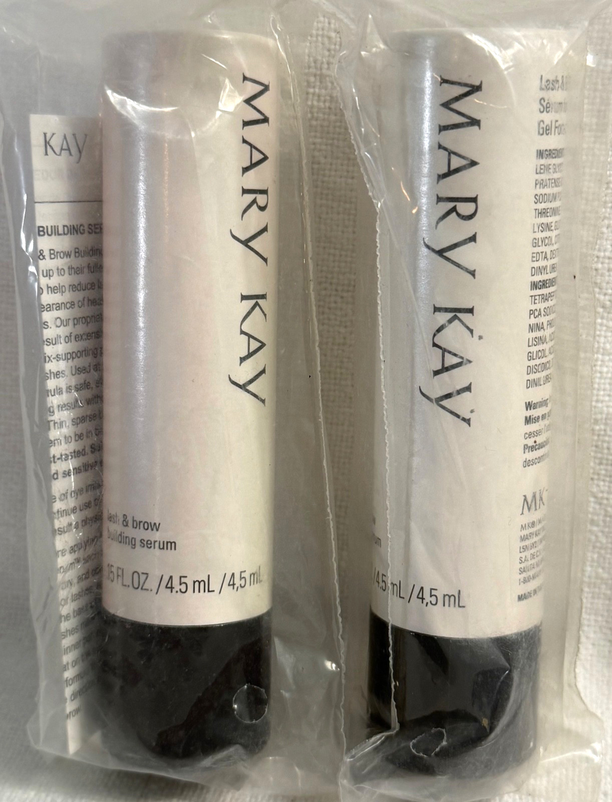 2 NEW In Box Mary Kay Lash & Brow Building Serum #046188 ~ TWO Full Size