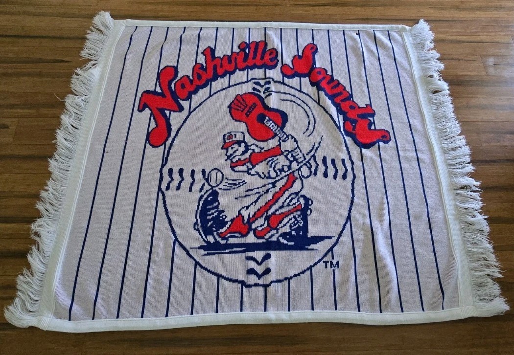 Vintage Nashville Sounds JC Knitwear Throw Blanket - See Description And Pics