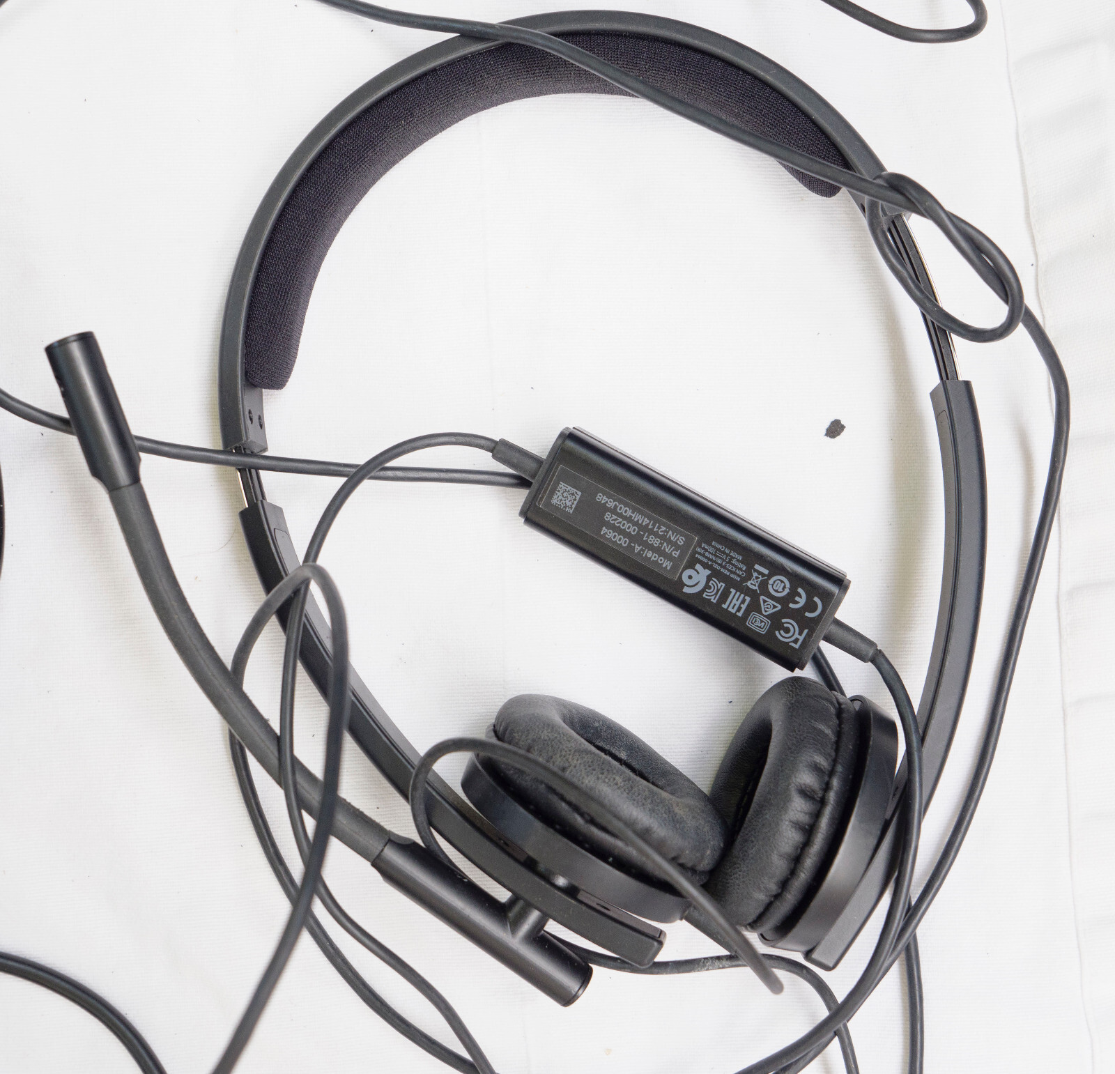 Logitech USB Wired Headset lot, USED bad shape