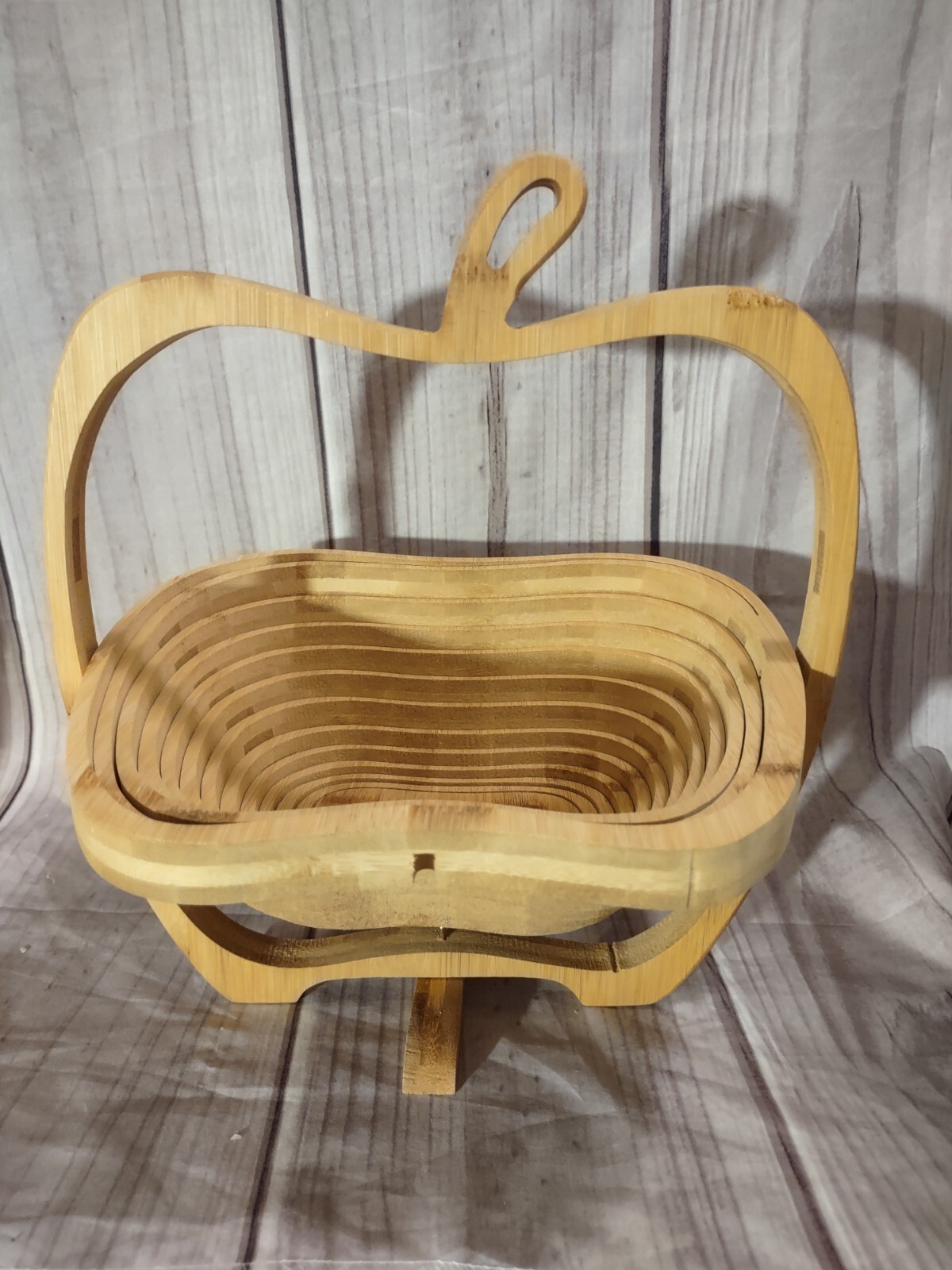 Wooden Collapsible Fruit Basket Apple Bonnie & Pop of New York Trivet Puzzle