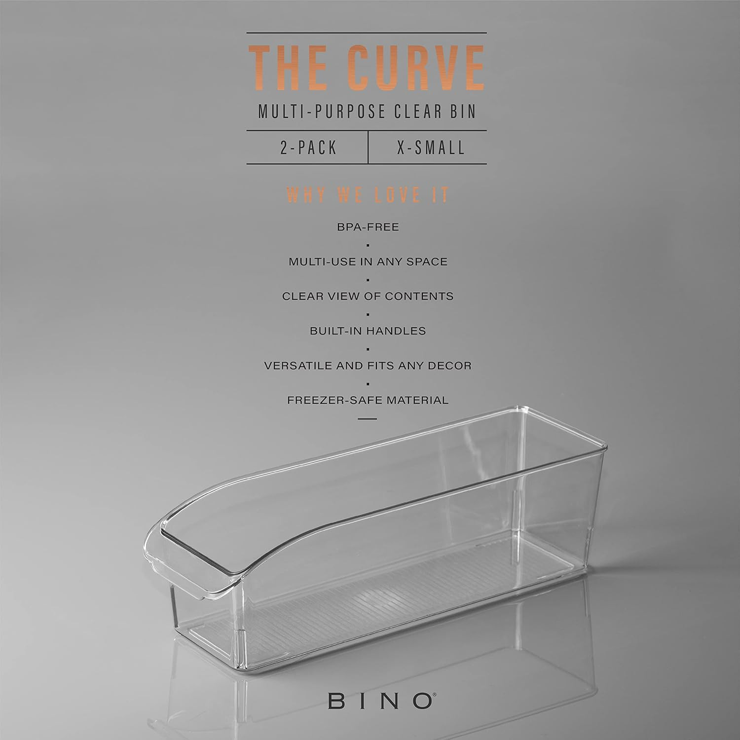 | Plastic Storage Bins, Small | THE CURVE COLLECTION | Multi-Use Organizer Bi...