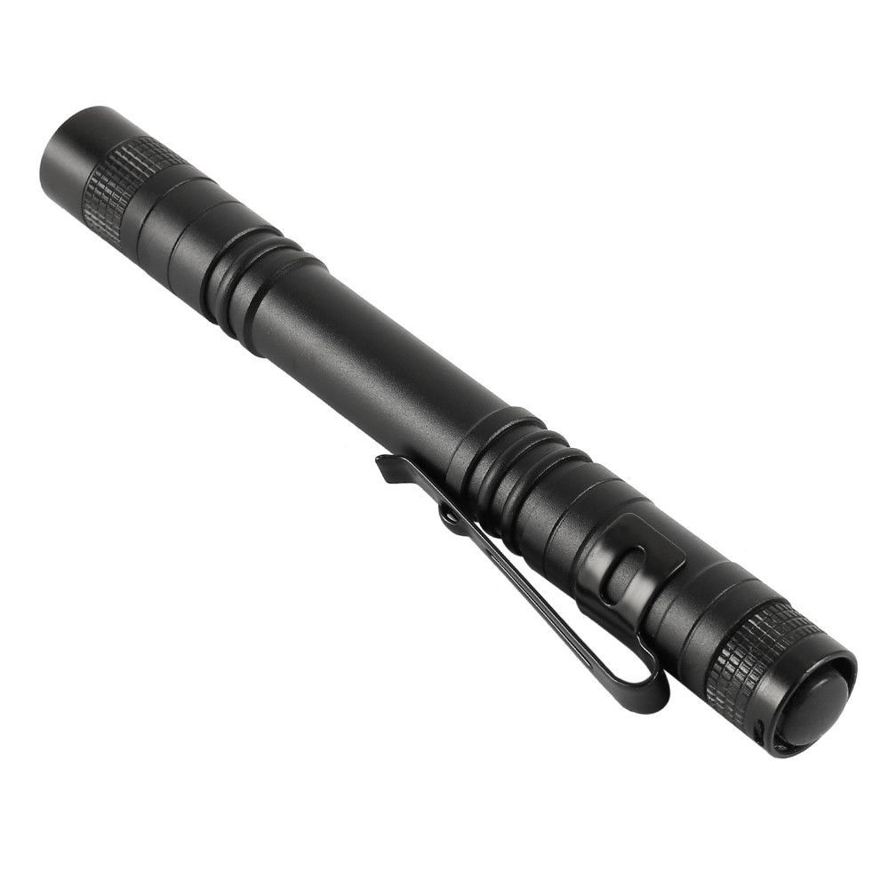10PC Lot LED Flashlight Clip Mini Light Penlight Portable Pen Torch Lamp