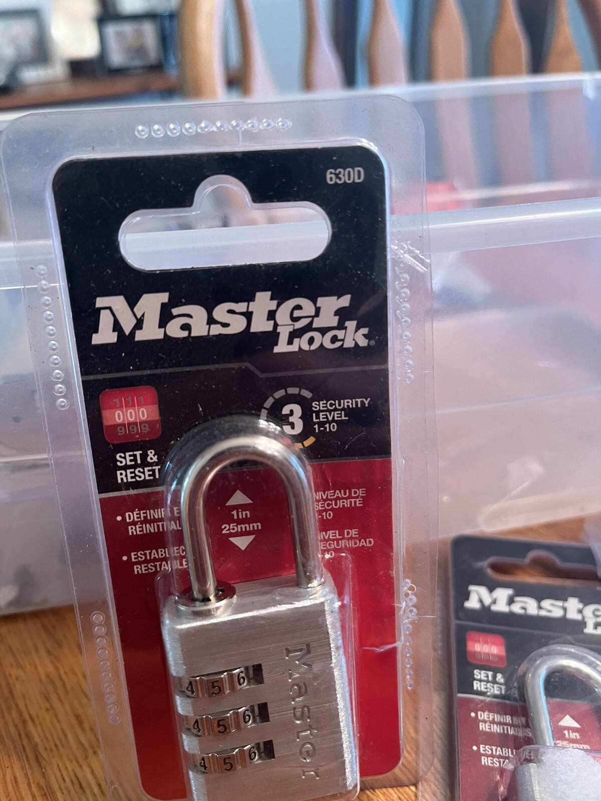 Master Lock 3-Digit Combination Lock Aluminum P64765 630D Lot Of 3 Qty 3