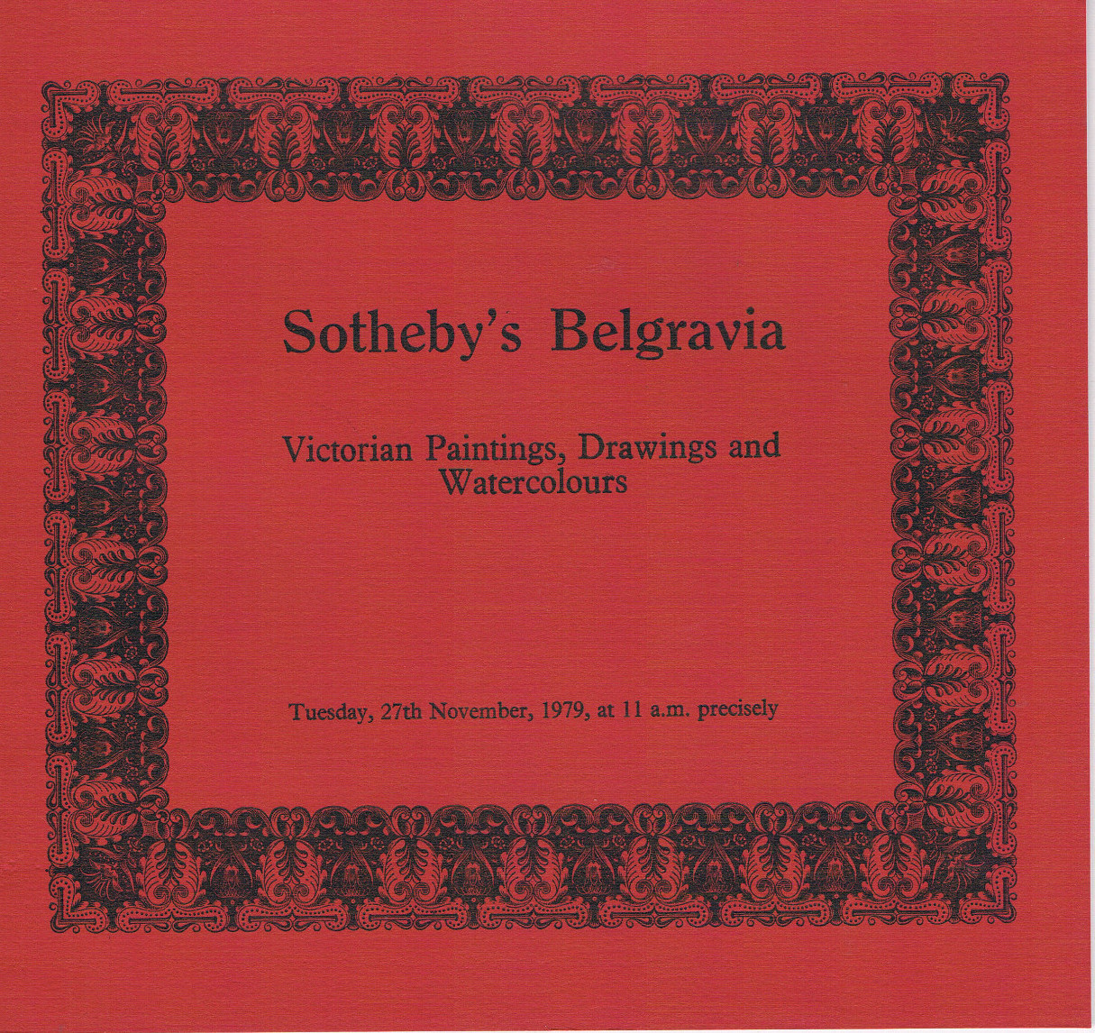 Sotheby's Belgravia- Victorian Paintings, Drawings & Watercolours -Nov 11 1979