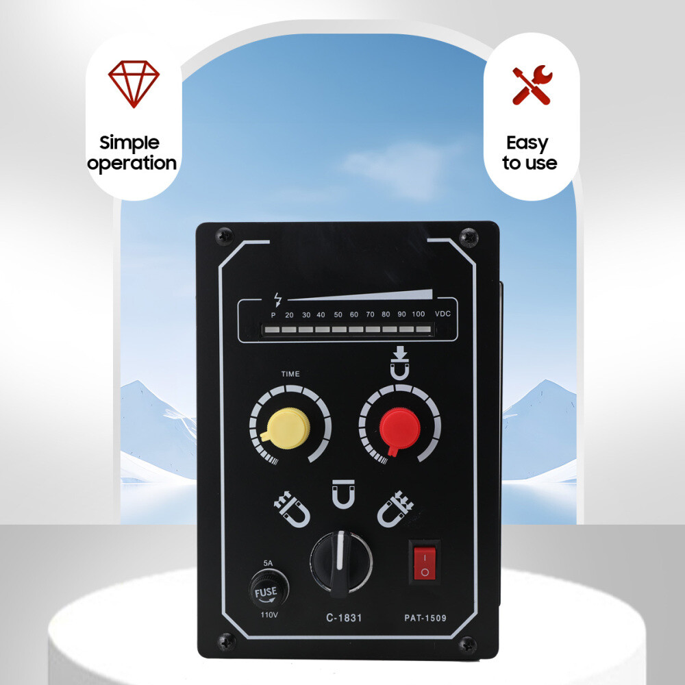 Lathe Electro Magnetic Chuck Controller 0-100V DC Adjustable with LED Display