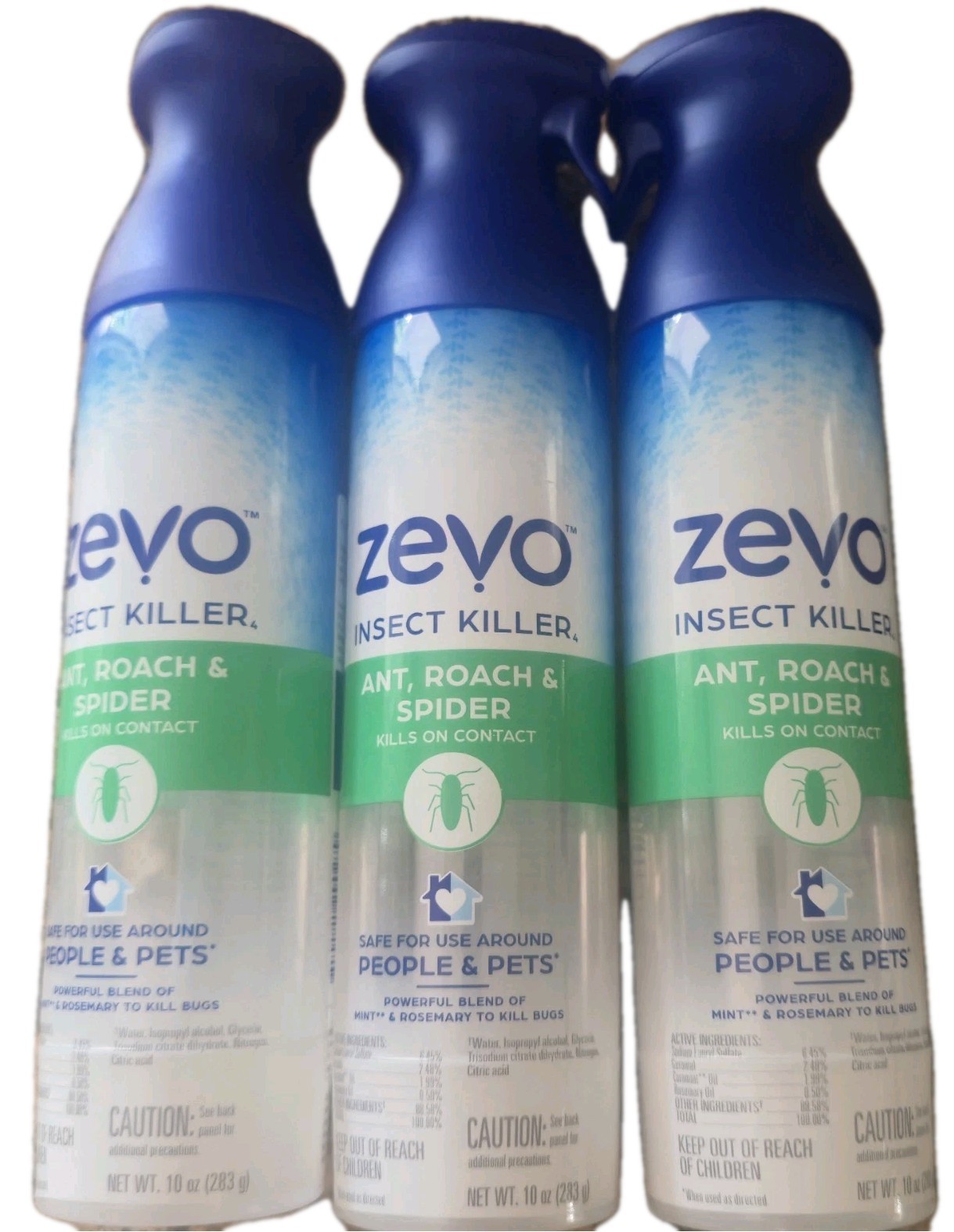 Lot 3 Zevo Ant Roach Spider Crawling Insect Indoor Outdoor 10 FL Oz Pet Friendly