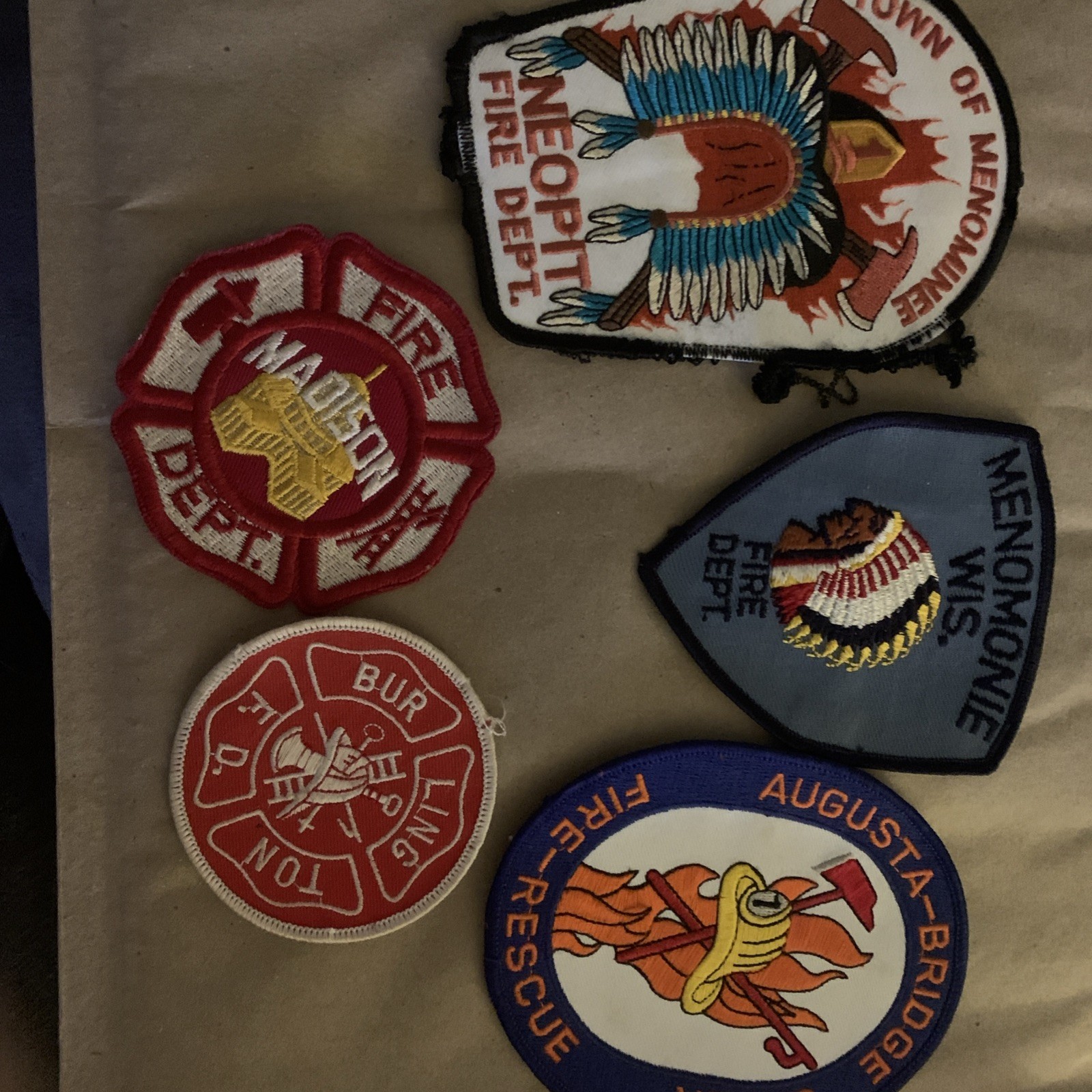 Vintage Wisconsin fire patches (5)