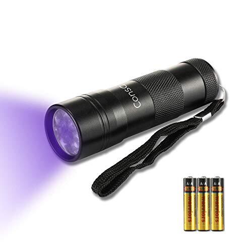 Linterna Led De Luz Ultravioleta Lampara Ultravioleta Luz Negra Detector Antorch