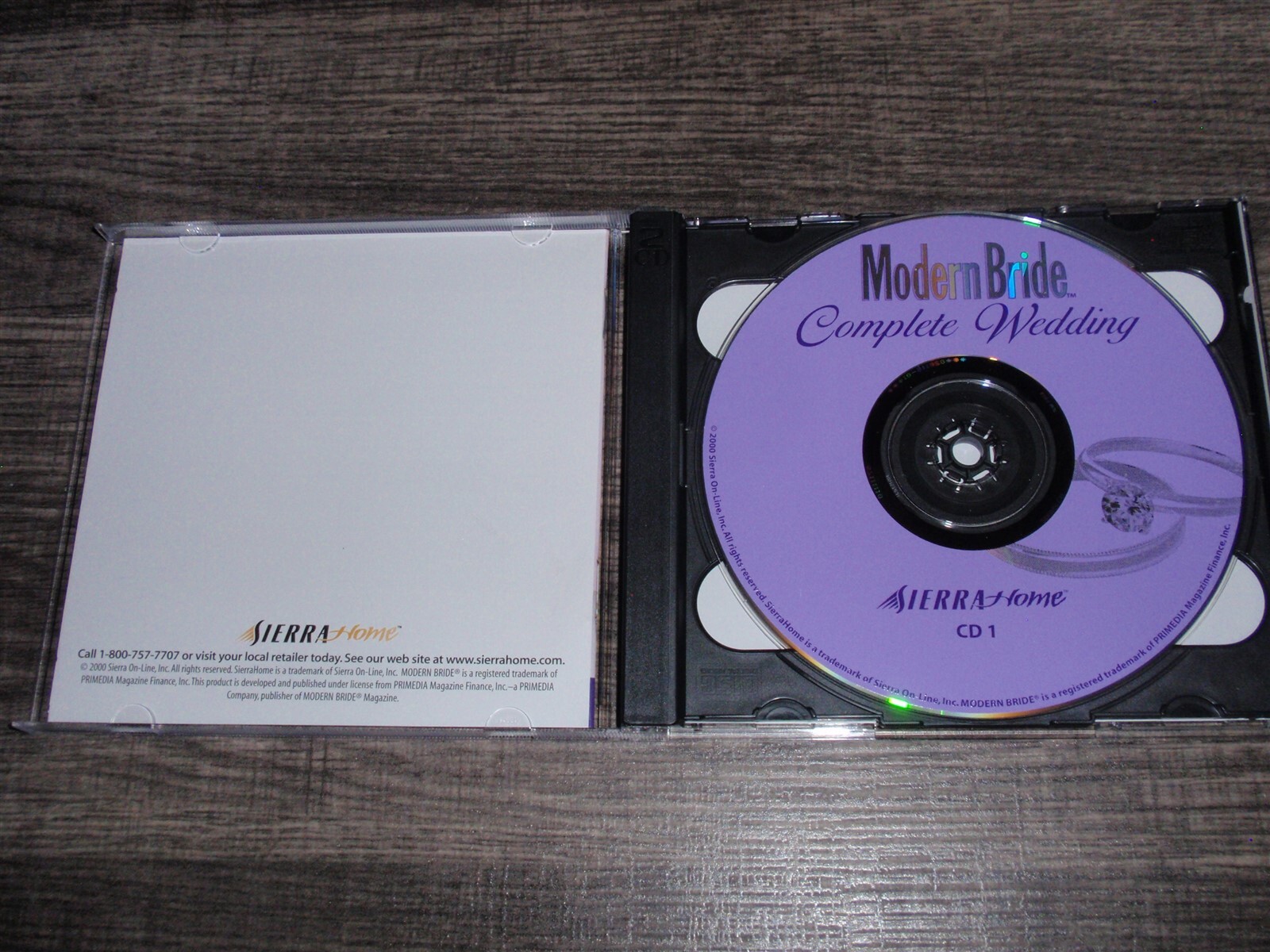 Sierra Home Modern Bride Complete Wedding Guide PC CD-ROM 2000 for Windows 95/98