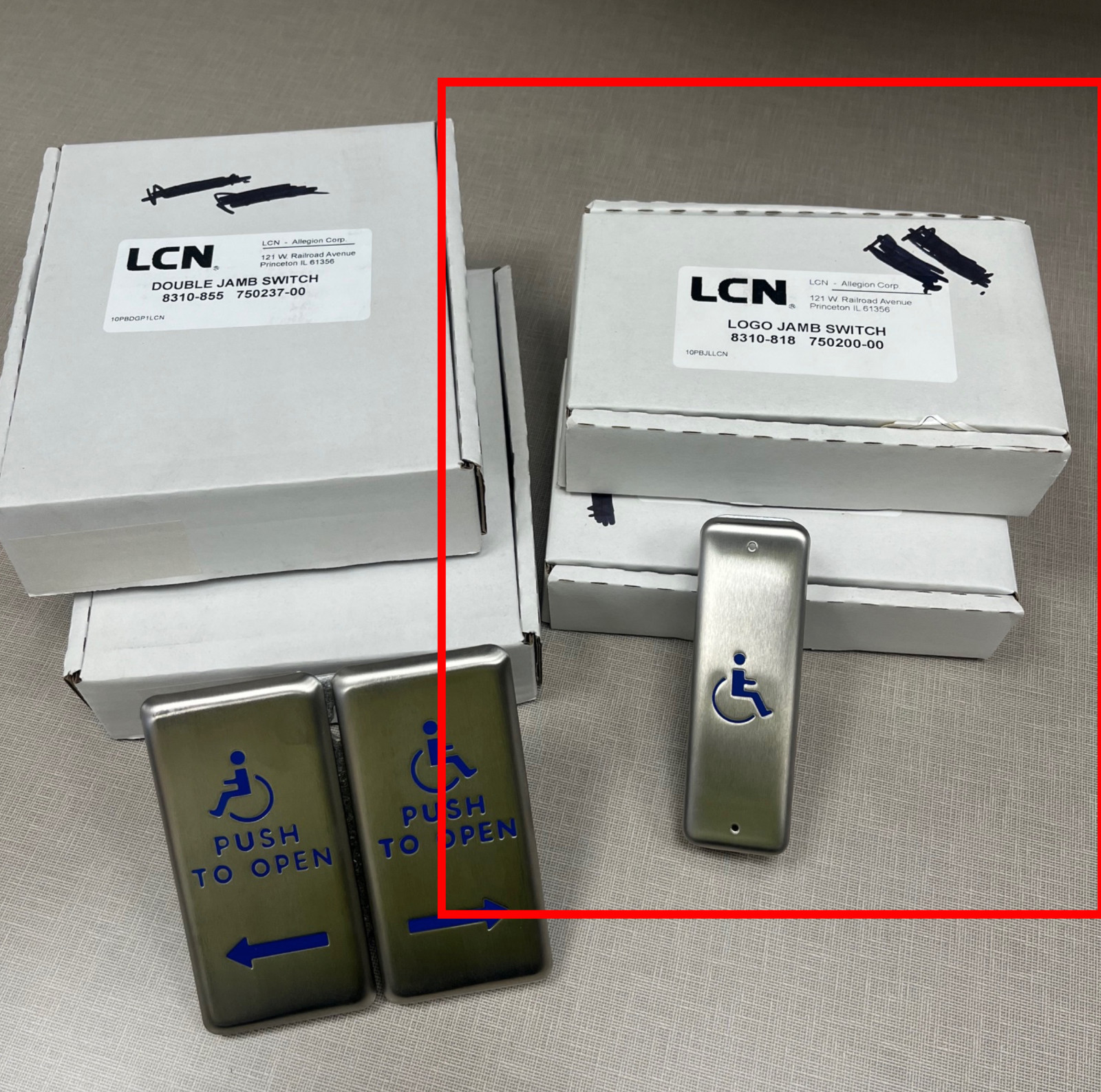 (2) New LCN 8310-818 Jamb Switches