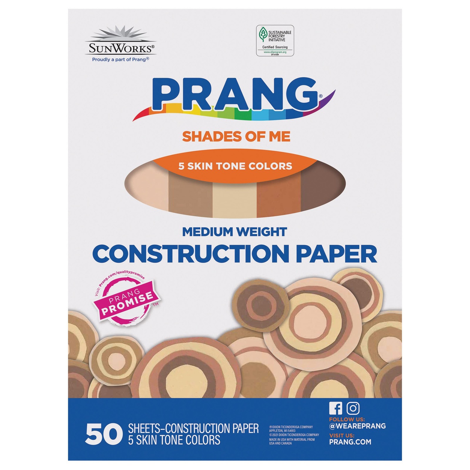 Prang (Formerly SunWorks) Shades of Me Construction Paper, 5 Assorted Skin To...