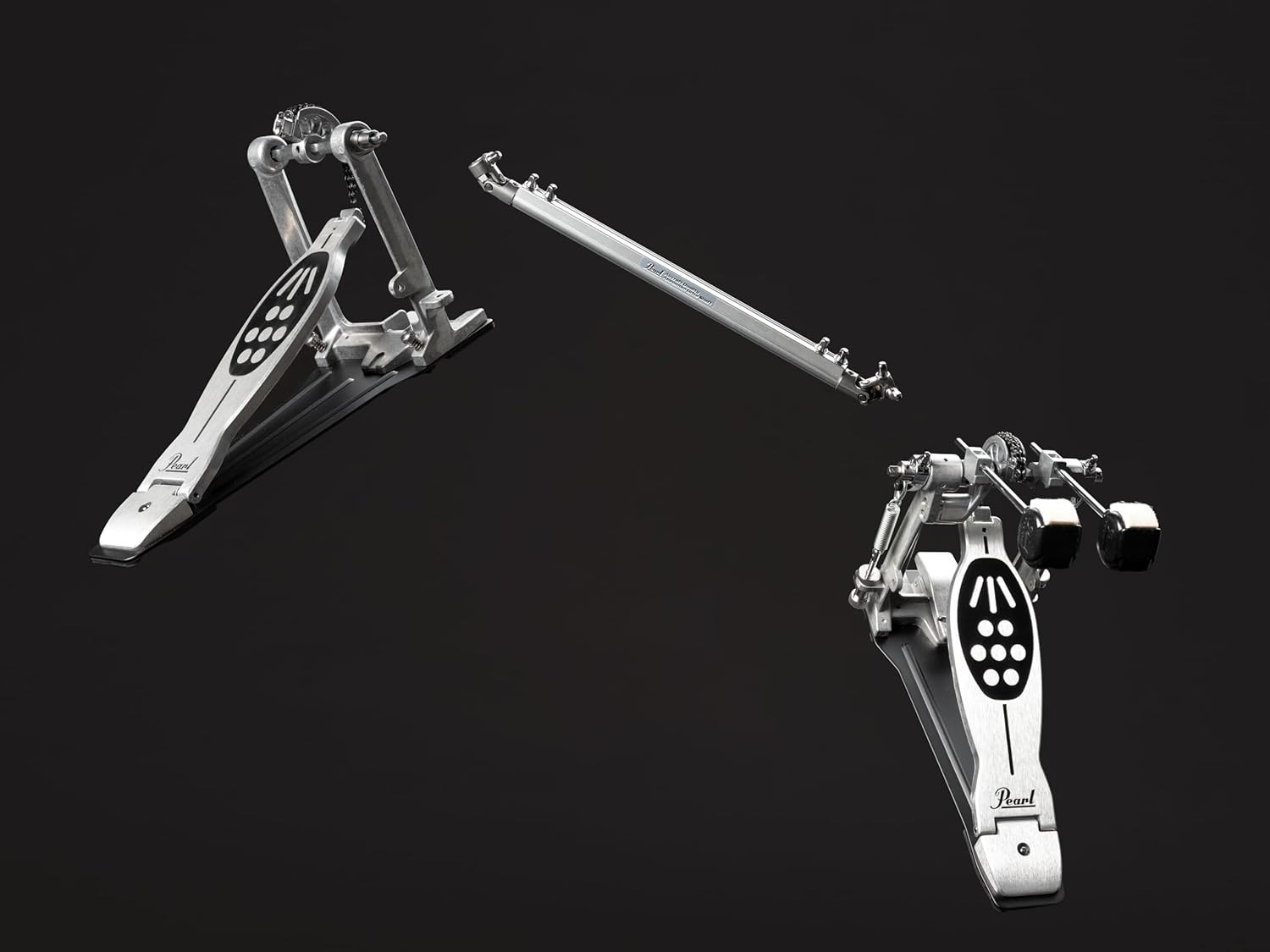 Pearl P-922 Drum Twin Pedal Redline Style Silver New