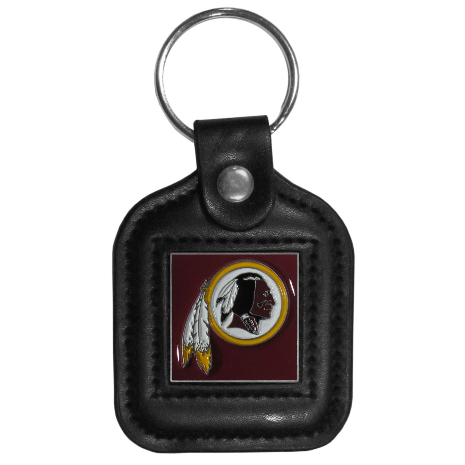 Washington Redskins Square Leatherette Key Chain with Team Logo (NFL Football)
