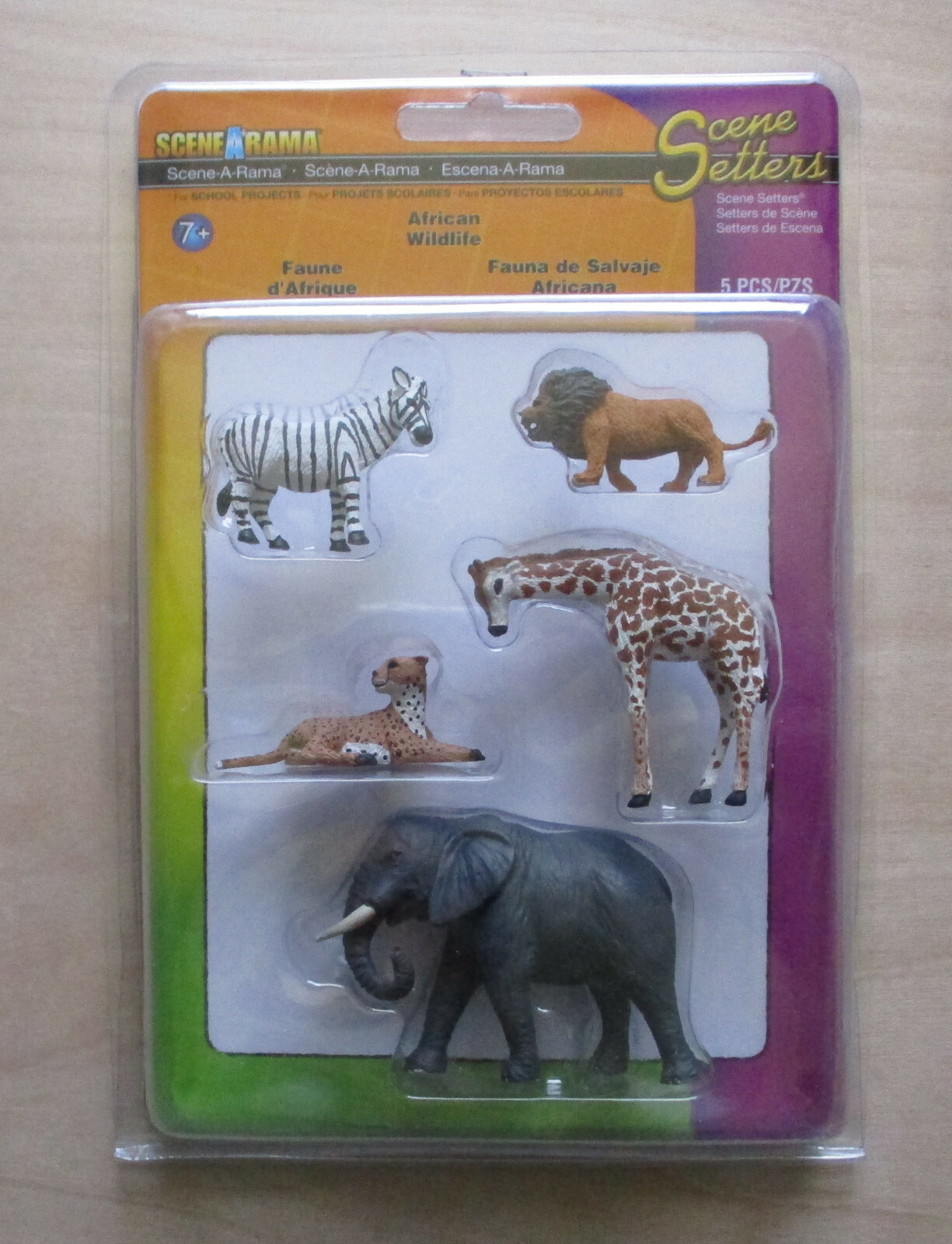 5 Scene-A-Rama Scene Setters African Wildlife Figures Woodland Scenic Zebra Lion